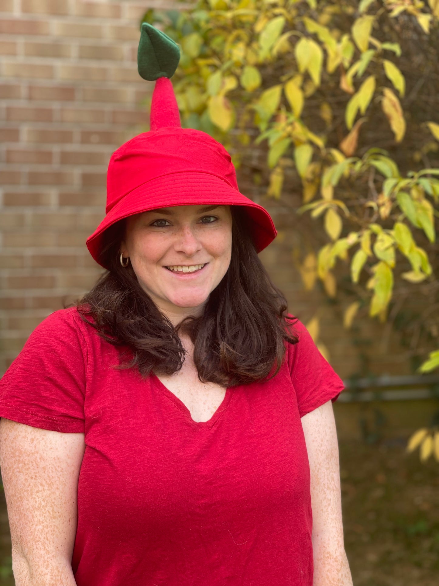 Red Flower Bucket Hat