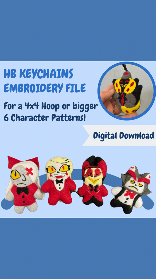 HB Embroidery Files for Keychains