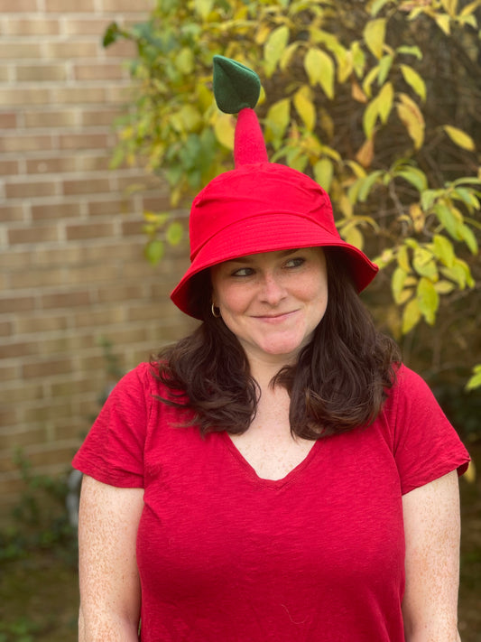 Red Flower Bucket Hat