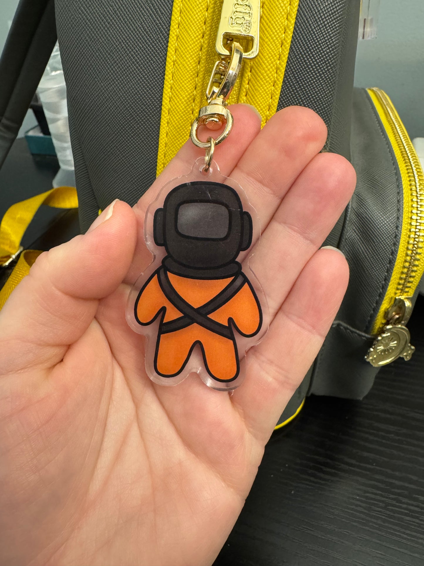Company Worker Acrylic Keychain Reversible