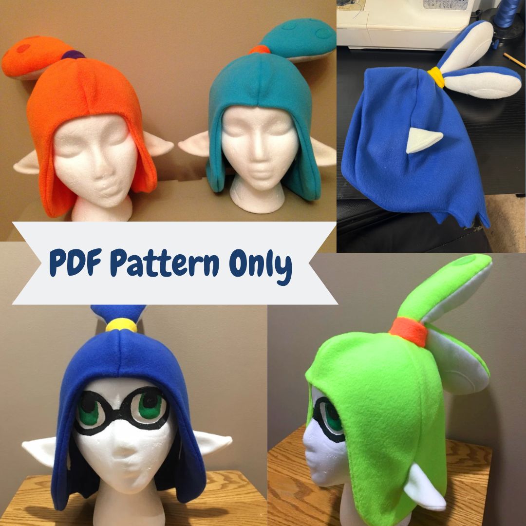 Short Squid Hat Sewing Pattern Digital Download