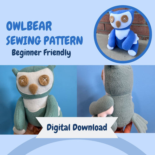 Owl Bear Plush Sewing Pattern