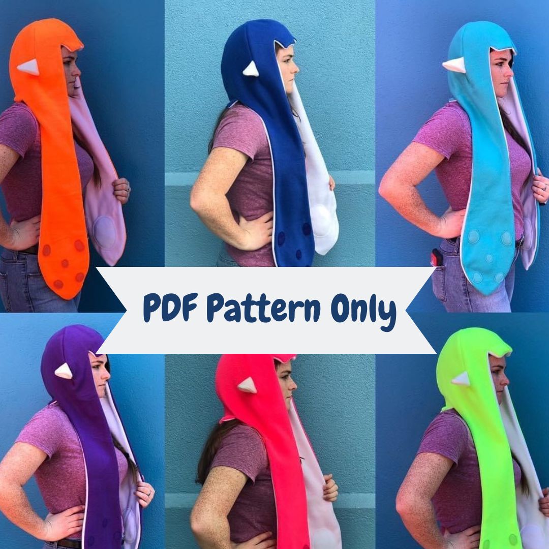 Long Squid Hat Sewing Pattern Digital Download