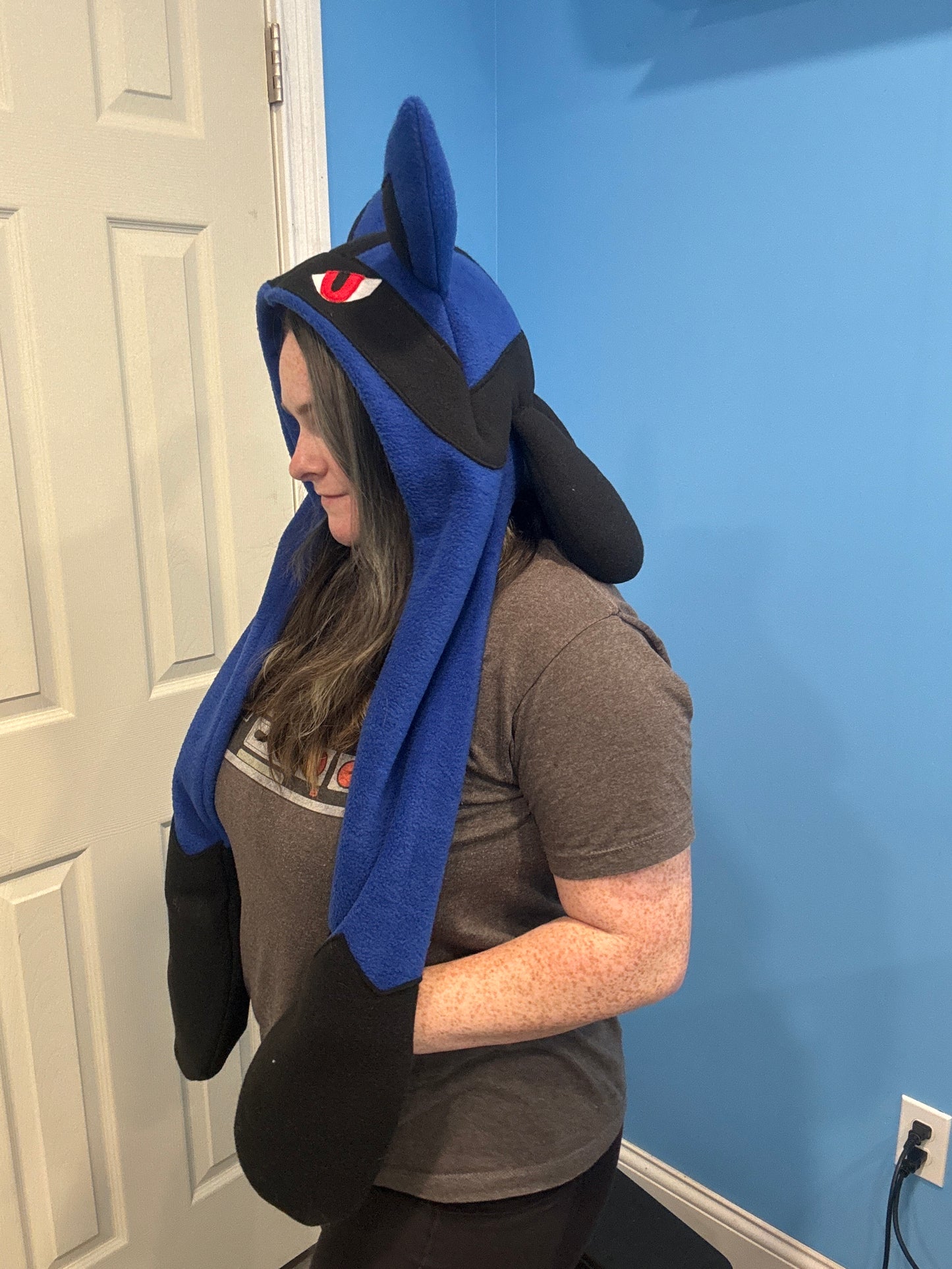 Fighting Dog Hat Scoodie Style with Pockets