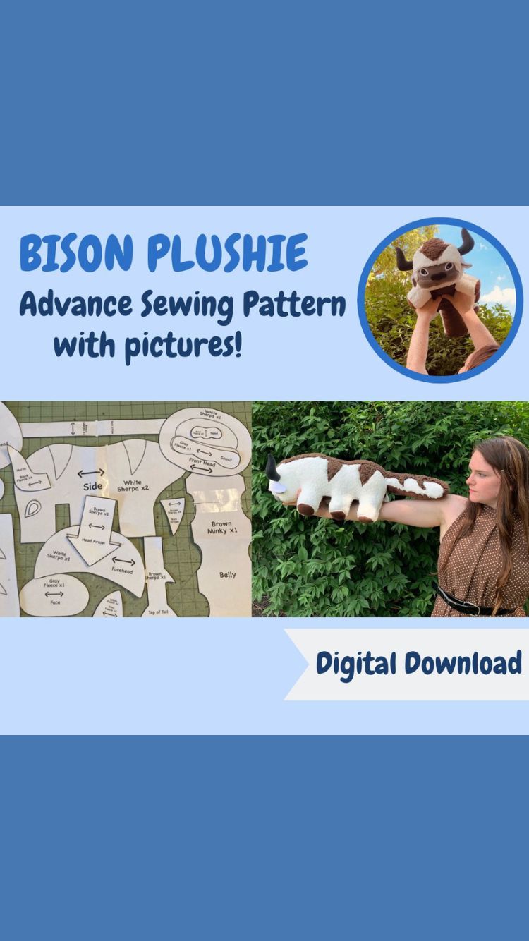 Bison/Buffalo Sewing Pattern Digital Download