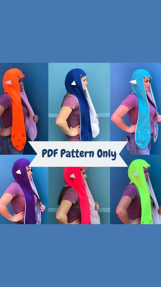 Long Squid Hat Sewing Pattern Digital Download