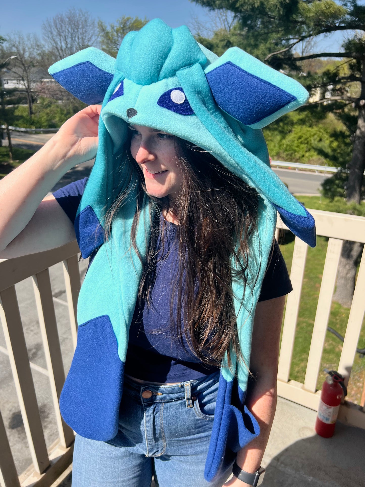 Ice Dog Hat with Pockets Scoodie Style