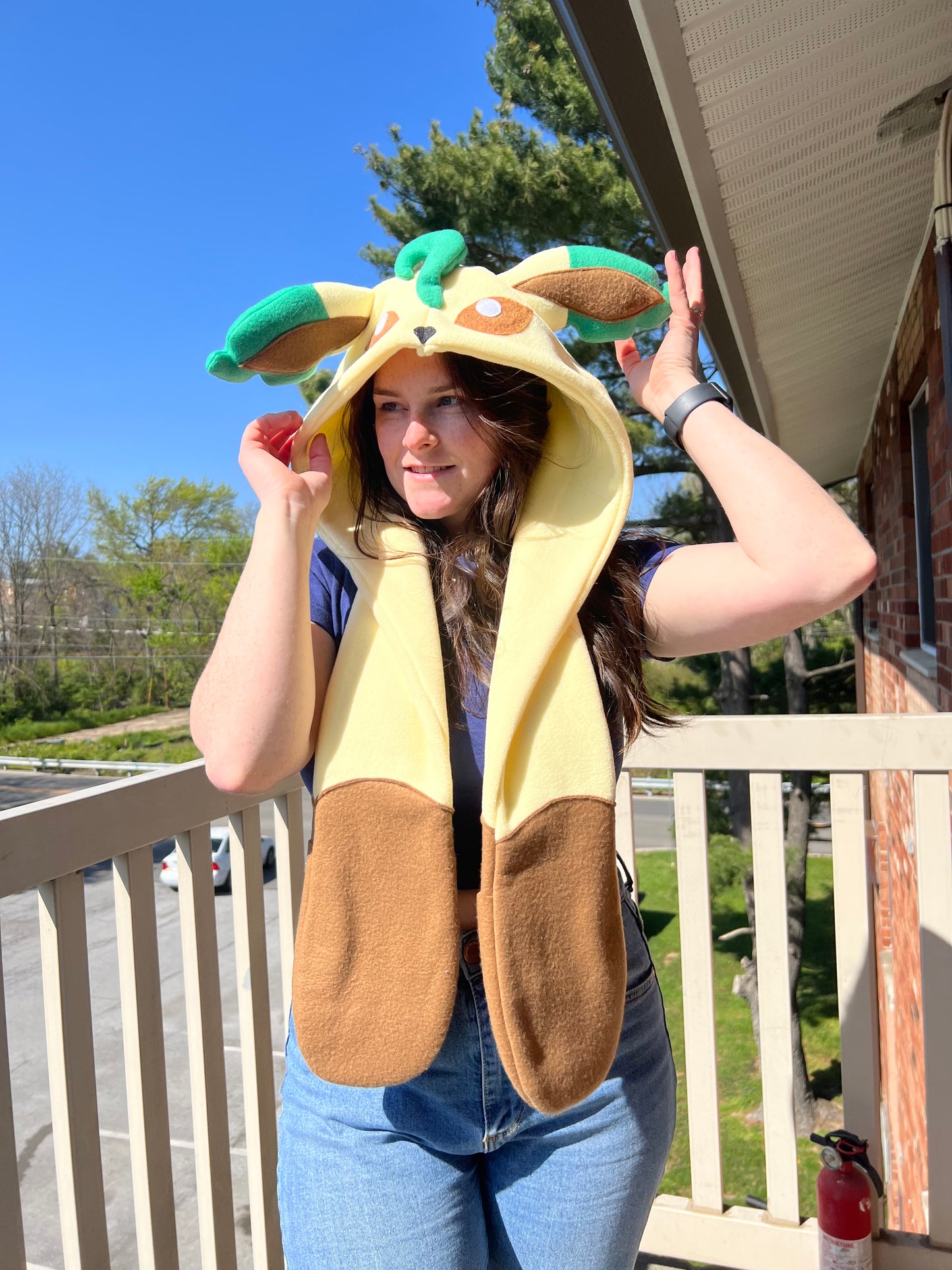 Grass Dog Hat with Pockets Scoodie Style