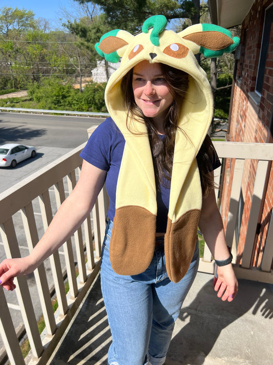 Grass Dog Hat with Pockets Scoodie Style