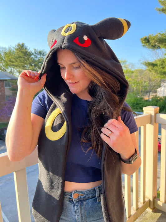 Dark Dog Hat with Pockets Scoodie Style