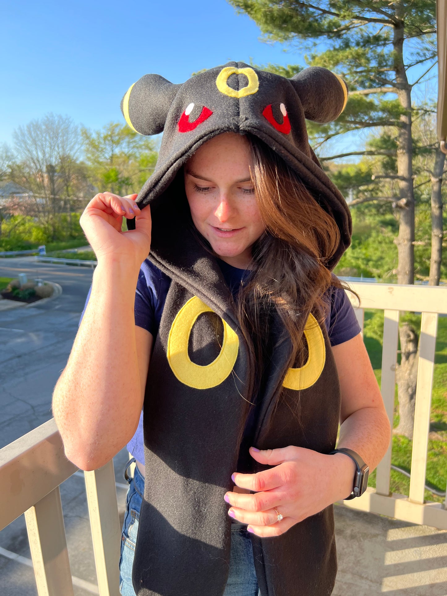 Dark Dog Hat with Pockets Scoodie Style