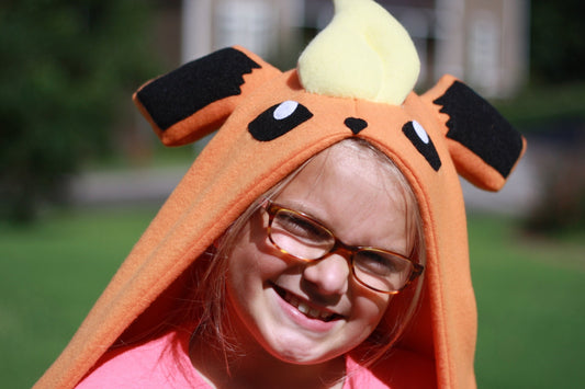 Fire Dog Hat with Pockets Scoodie Style