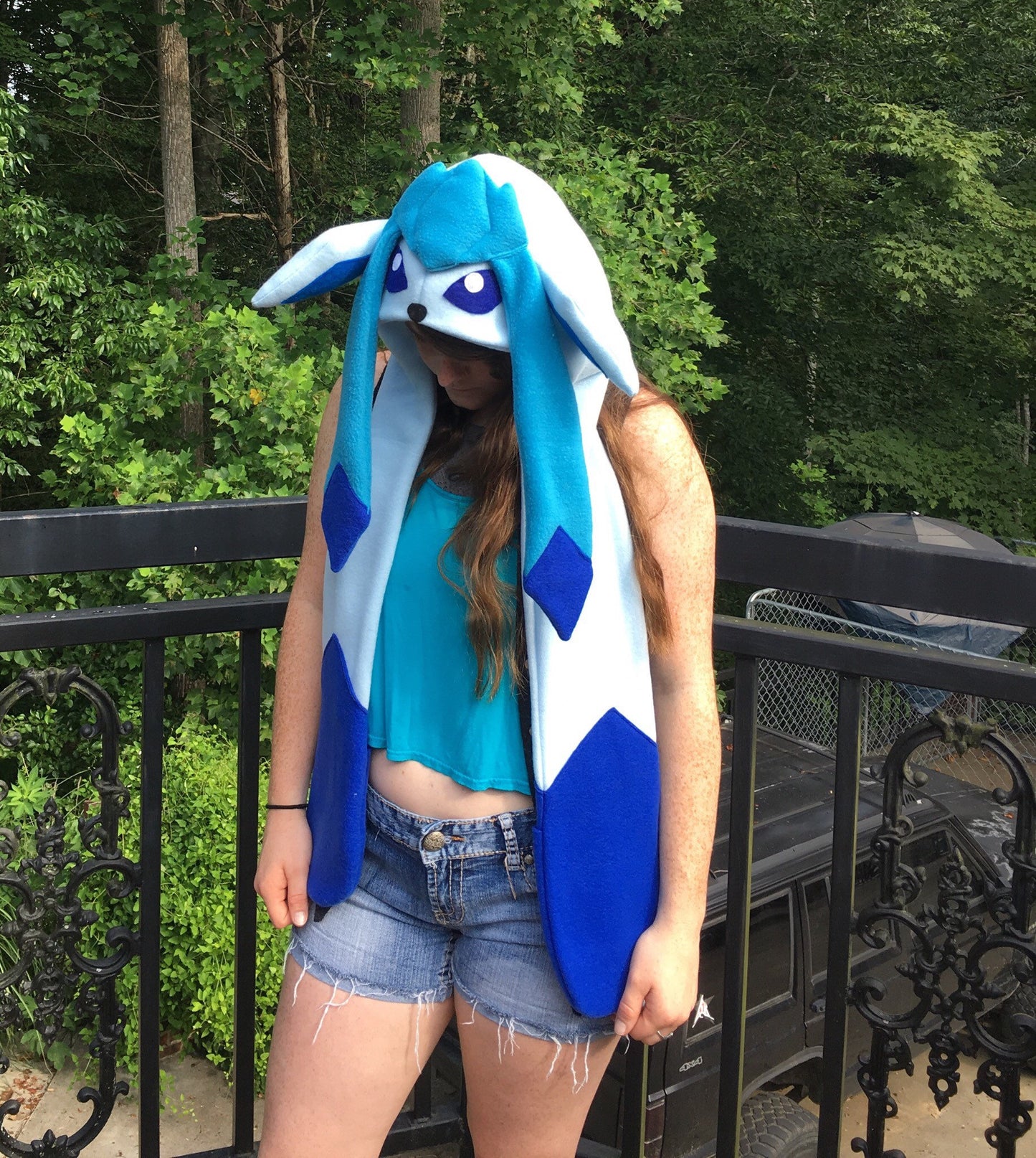 Ice Dog Hat with Pockets Scoodie Style