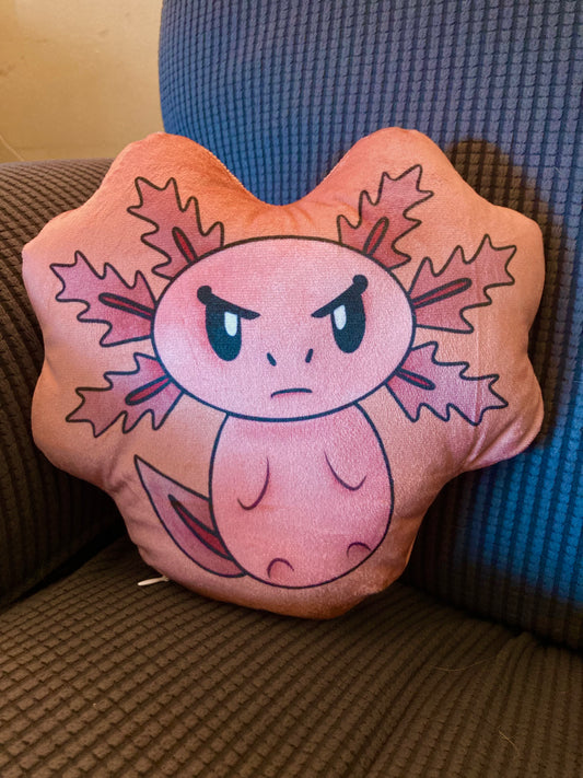 Chrim the Axolotl Throw Pillow