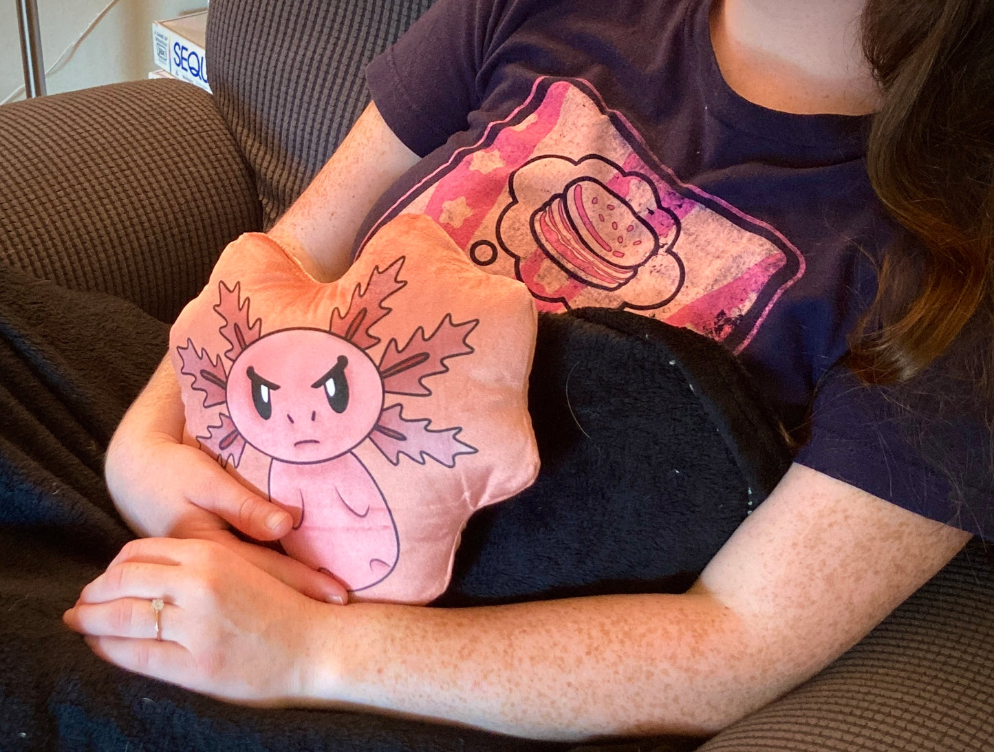 Chrim the Axolotl Throw Pillow