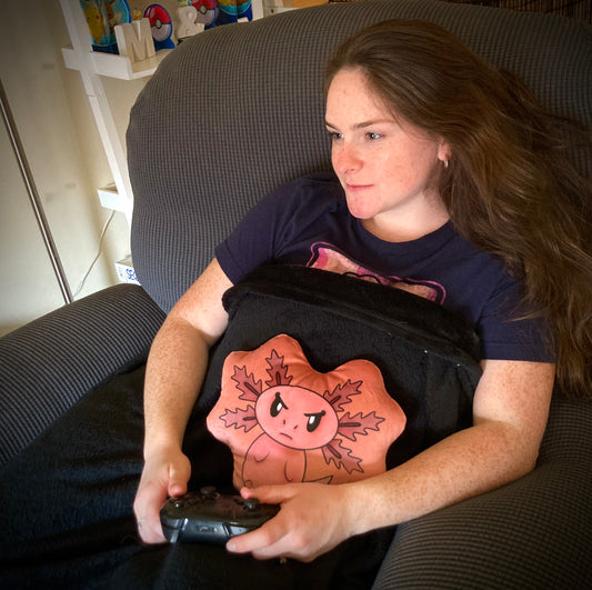 Chrim the Axolotl Throw Pillow