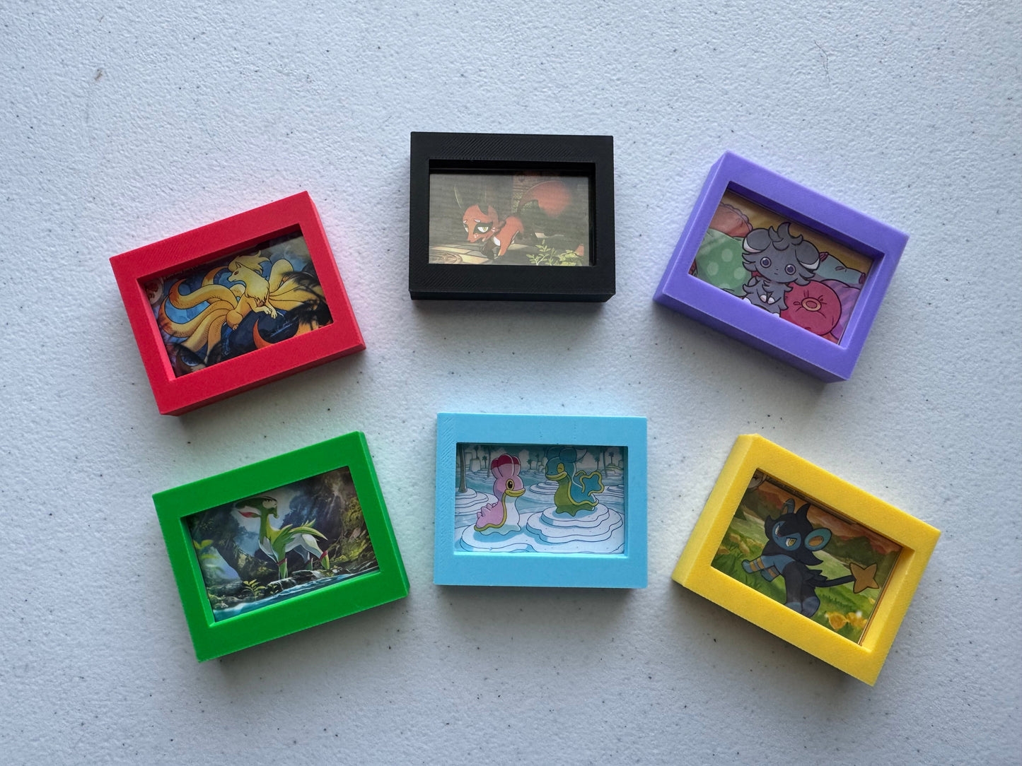 Card Photo Frame Fridge Magnets Set of 6 (Colorful)