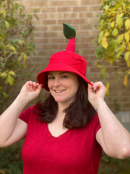Red Flower Bucket Hat