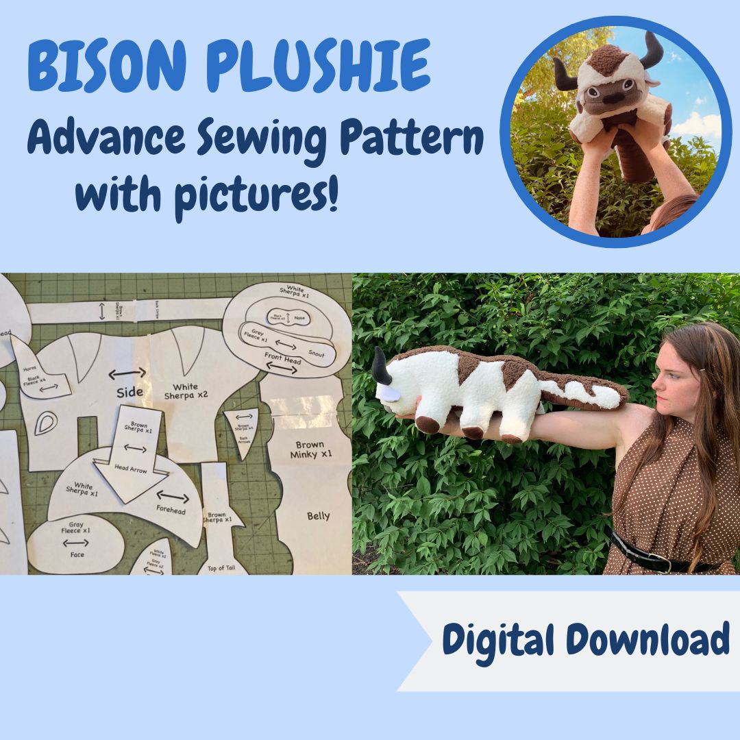 Bison/Buffalo Sewing Pattern Digital Download