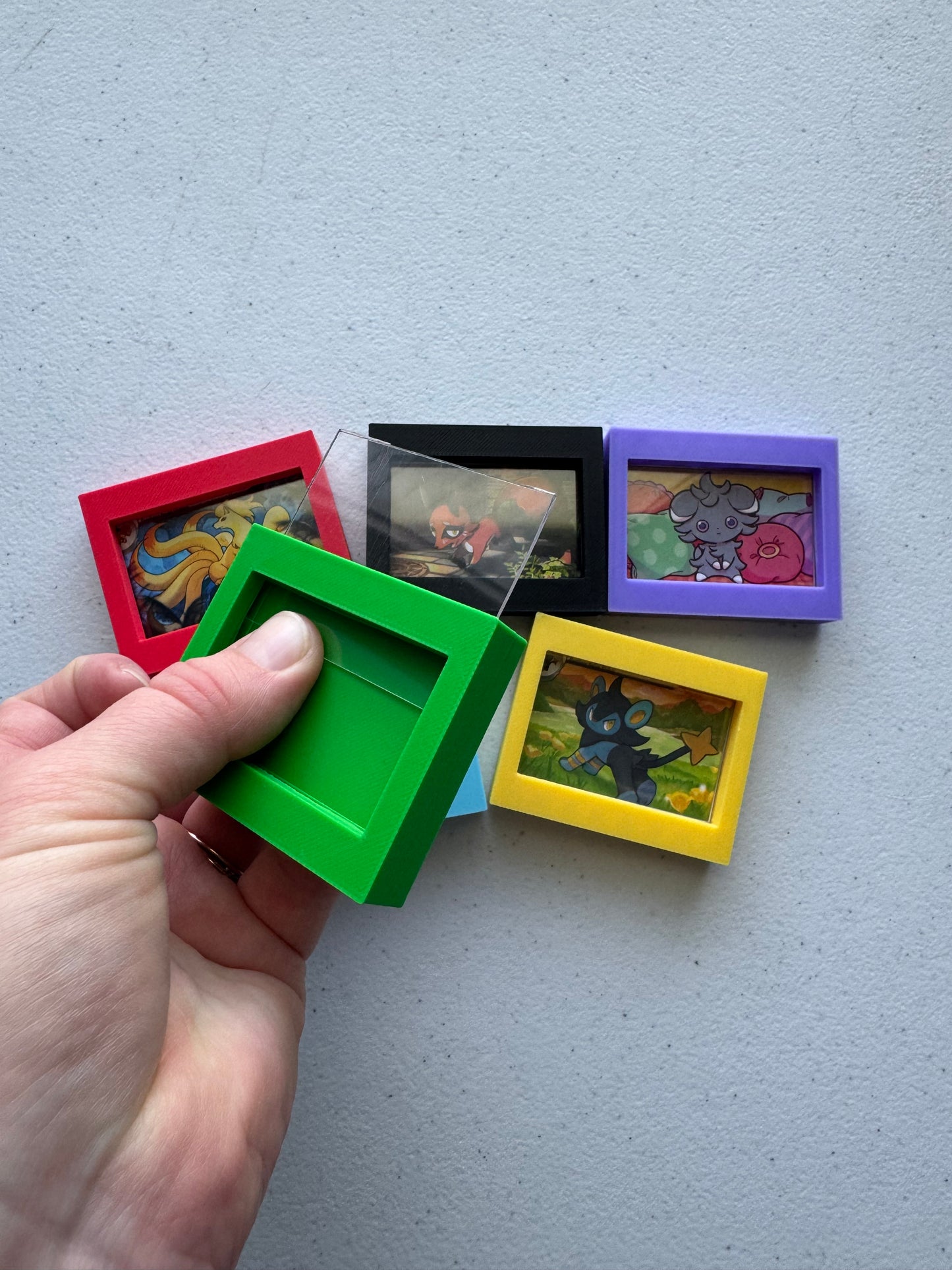 Card Photo Frame Fridge Magnets Set of 6 (Colorful)