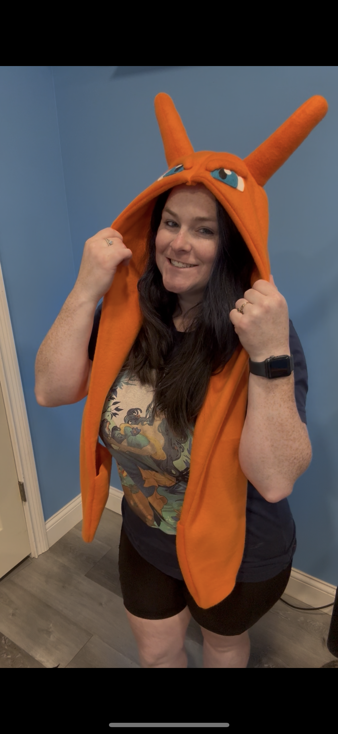 Orange Dragon Hat Scoodie Style