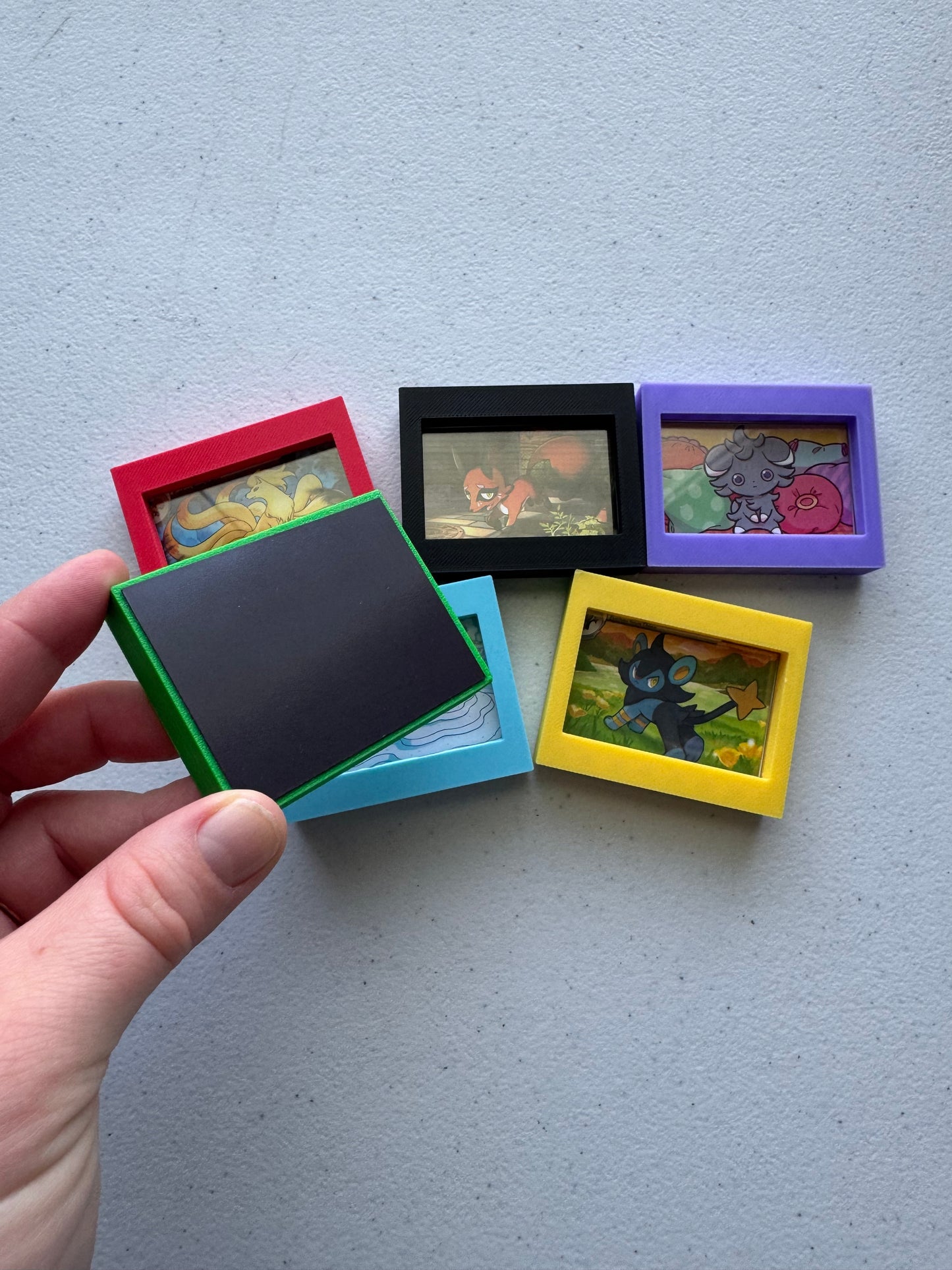 Card Photo Frame Fridge Magnets Set of 6 (Colorful)