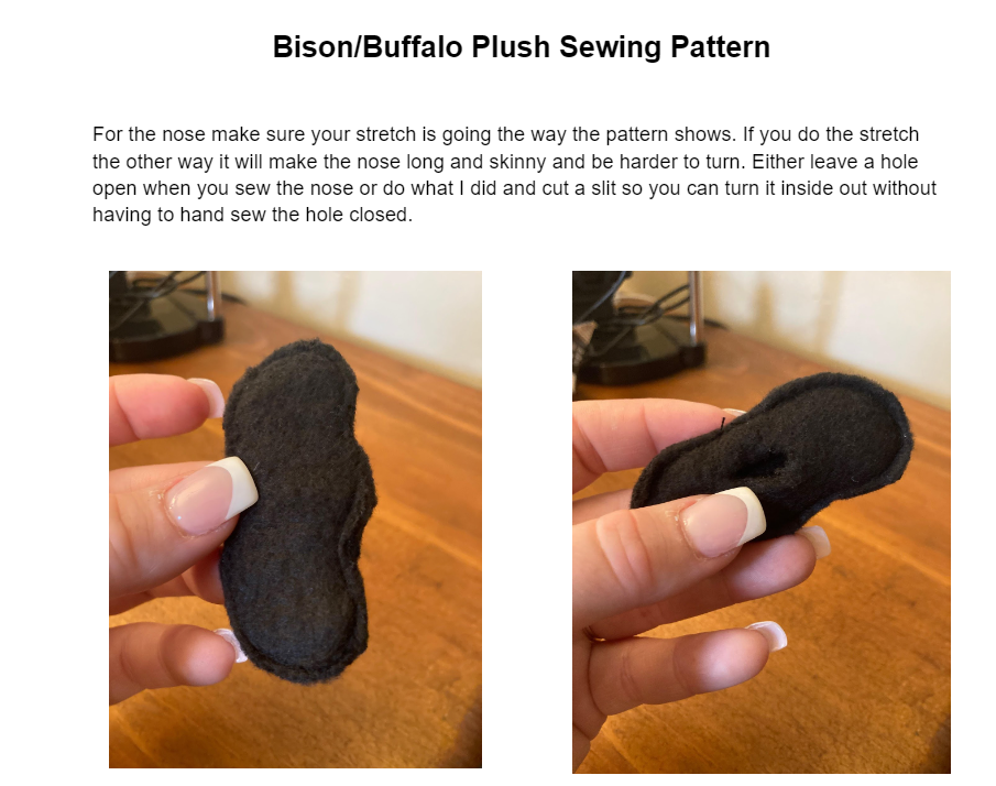 Bison/Buffalo Sewing Pattern Digital Download