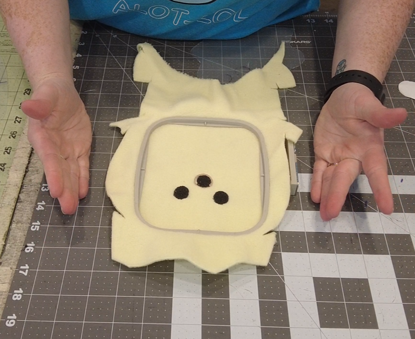 Squeak Plush Embroidery Pattern Face and Gills