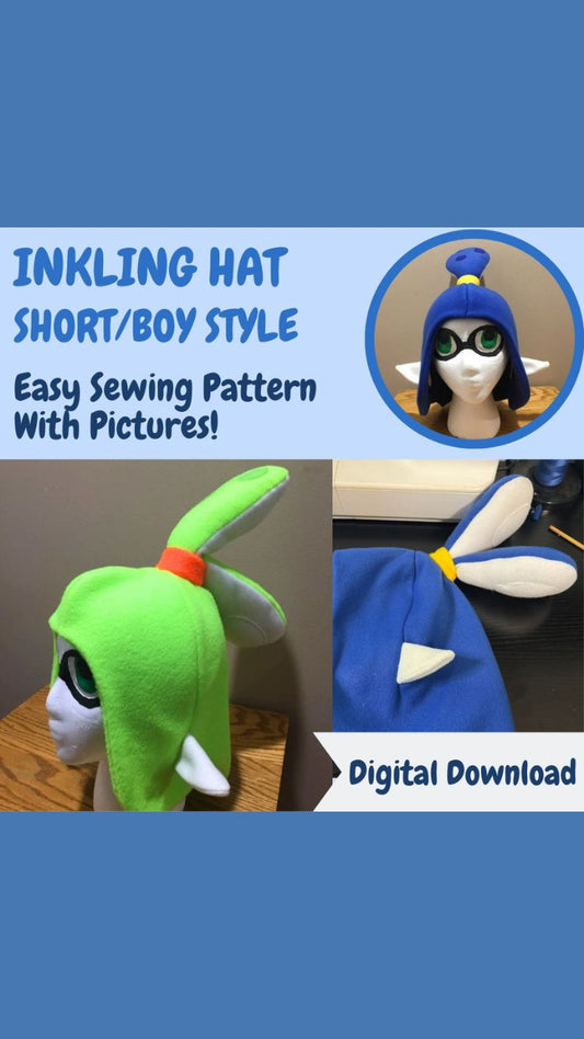 Short Squid Hat Sewing Pattern Digital Download