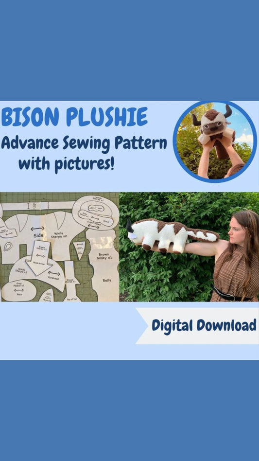 Bison/Buffalo Sewing Pattern Digital Download