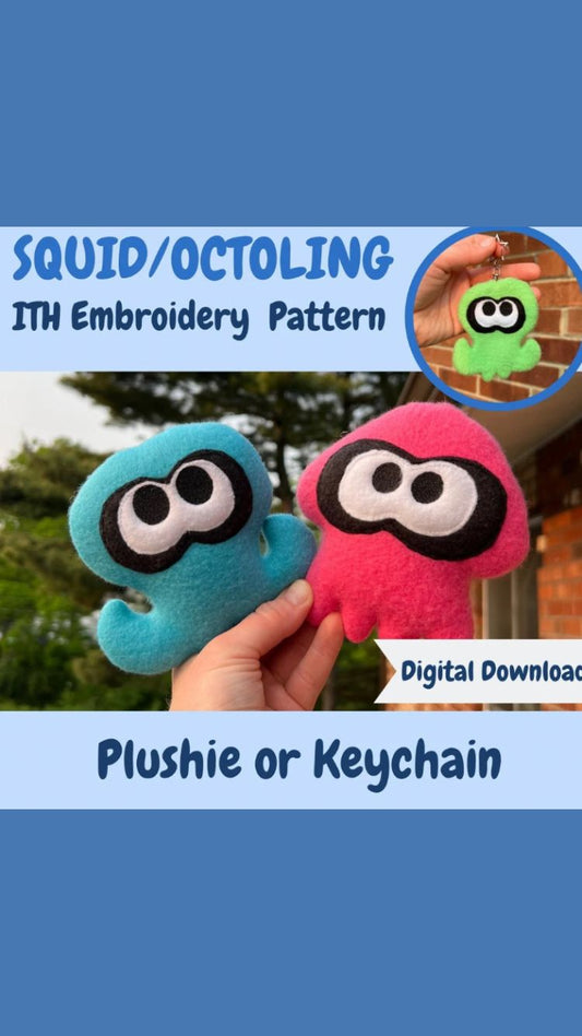Squid and Octopus ITH Sewing Pattern Digital Download In the Hoop