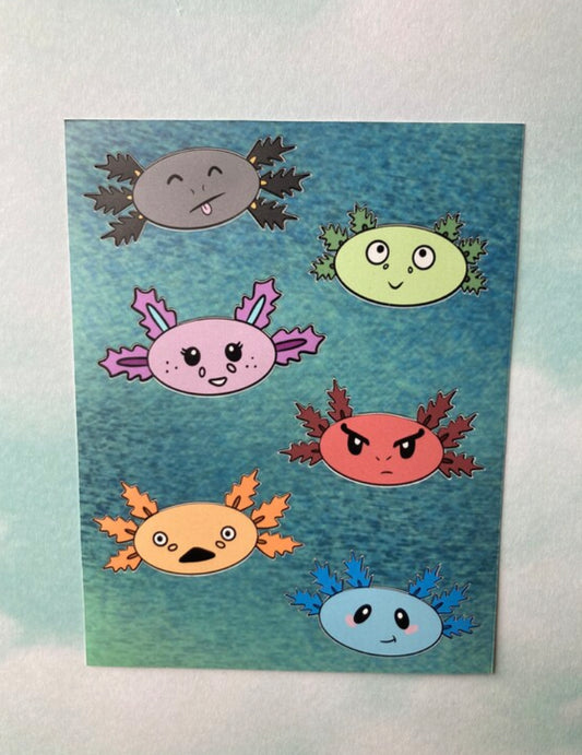 Axolotl Sticker Sheets